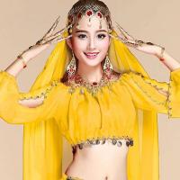 Tops brillantes con cuentas de lentejuelas en el vientre, disfraces de baile sexys, disfraces con flecos para festivales, discotecas, fiestas, Tailandia, India y Arabia - details 23