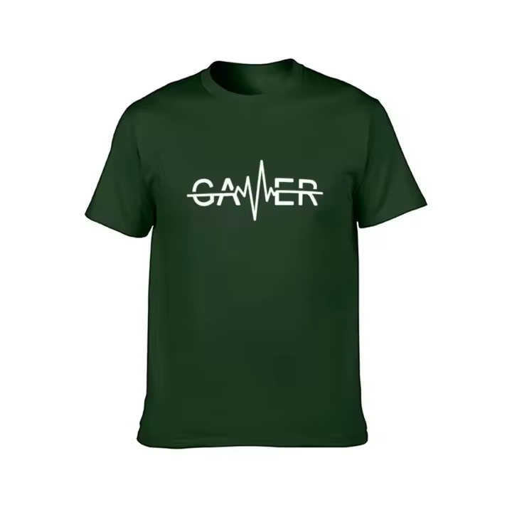 Camiseta deportiva de manga corta de verano a moda con estampado de jugador de cuello redondo para hombre, algodón puro, cómoda y versátil - 1