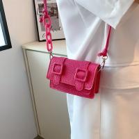 Mini bolso de mensajero pequeño con hebilla de cinturón Retro para mujer, bolso de hombro cuadrado con cadena ligera de cuero PU - details 3