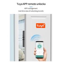 Cerradura inteligente con tarjeta IC para puerta de madera, cerrojo electrónico con Bluetooth, sin taladro, instalación oculta en interiores, aplicación Tuya - details 4