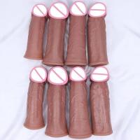 Empaque privado Sexy 4 estilos Funda suave realista para agrandar el pene Crecimiento grande Pene de silicona real Hombre Retraso de la eyaculación Condón extensible Juguete sexual - details 8