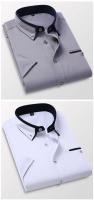Vestido de manga corta estampado para hombre, camisa cómoda con botones, top informal estándar USTE, top de verano de alta calidad - details 4