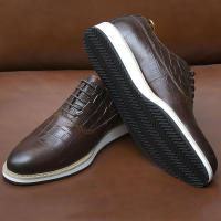 Zapatos de hombre hechos a mano de cuero vacuno estilo británico, zapatos de plataforma para las cuatro estaciones. - details 2