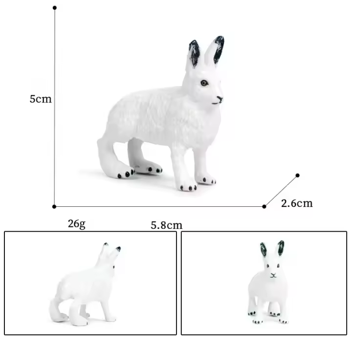 Mini figuras de acción en miniatura de animales Arctic Antarctic, pingüinos, oso Polar, búho nevado, delfín, lobo, modelo de estatuilla, juguete de decoración - 1
