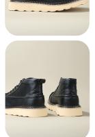 Cuero genuino de alta gama, cabeza de res pura, capa de cuero de vaca, cáscara de cabeza, plataforma, zapatos de cuero. - details 8