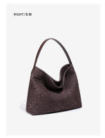 Bolso de mano tejido a mano de gran capacidad, mate, con textura moderna, versátil, para llevar al hombro, para ir al trabajo, tipo cubo, bandolera, para mujer - details 17