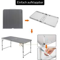 Casaria Aluminio Plegable XXL 4 taburetes Plegables función Maleta Camping Transporte fácil Gris/Blanco jardín - details 2