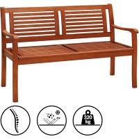 Banco de Jardín Madera FSC ®   Eucalipto Carga 320Kg 2 Plazas Terraza Balcón 120x60x90cm Resistente - details 3