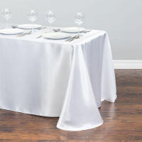 Mantel rectangular de satén superpuesto para boda, Navidad, Baby Shower, cumpleaños, banquete, decoración para fiesta, comedor en casa, cubierta de mesa de satén - details 1