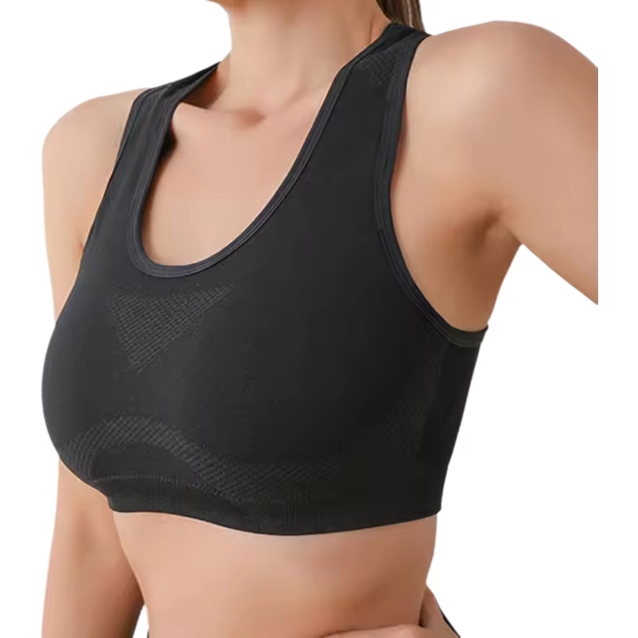Deportiva Para Mujer Sujetador De Yoga Top De Camiseta Alta Absorción Rápida Gimnasio Correr Fitness Ropa Deportiva Sin Costuras - 1