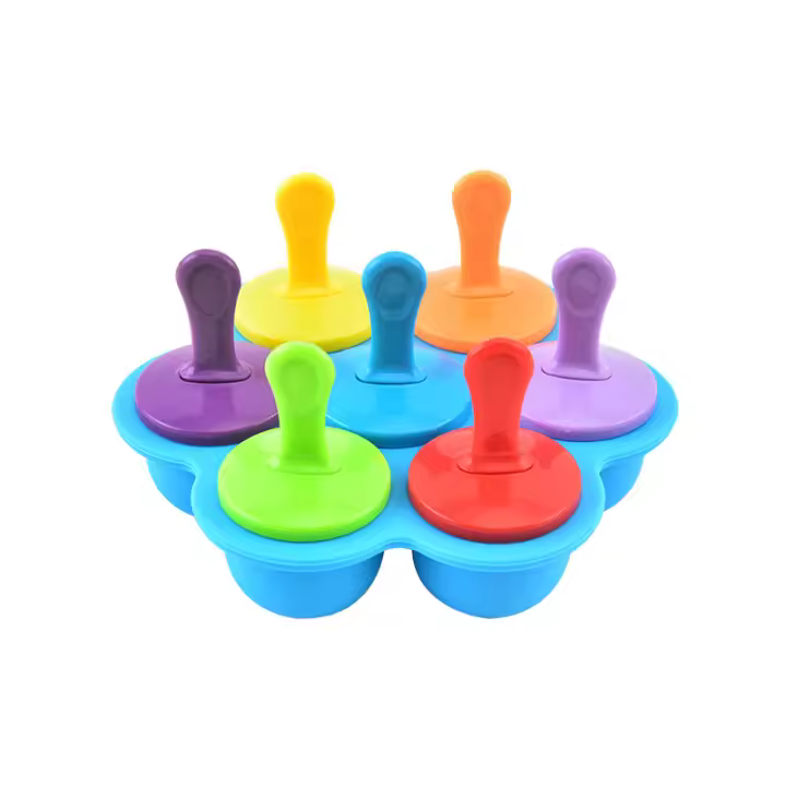 Molde de silicona reutilizable para polos, bandeja para hacer helados, molde para mordeduras de huevo para niños, grado alimenticio, DIY - 1