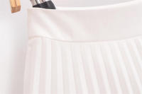 Falda corta de primavera Diseño dulce americano Corte en A de cintura media - details 7