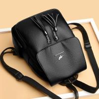 Mochila antirrobo de cuero suave de alta calidad para mujer, bolso de hombro informal, bolso escolar de gran capacidad, a la mod - details 4