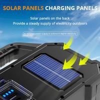 Linterna Solar recargable con zoom, resistente al agua, LED COB, luz brillante, potente linterna portátil para acampar - details 6