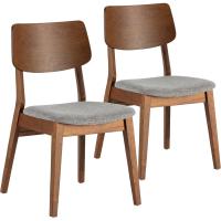 Pack 2 sillas Susi Color Nogal, Madera Maciza, 49 cm (Ancho) 52 cm (Profundo) 82 cm (Alto) - details 0