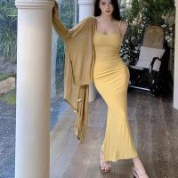 Vestido Largo de Verano Elegante Tanga Bodycon con Tirantes de Spaghetti Estilo Sirena para Mujeres - details 2