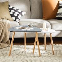 Mesitas de café Mesa de Centro Mesa Auxiliar 55 x 55 x 45cm Gris FBT74-HG ES - details 2