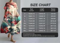 Vestido de mujer de manga corta holgado de talla grande con flor de ciruelo de estilo chino - details 0