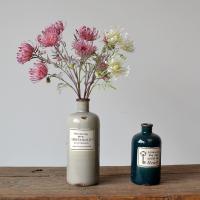 Flor de cojín Artificial de 63cm, tacto Real, garra de cangrejo de 3 cabezas, flor de crisantemo hecha a mano, flores falsas realistas para sala de estar - details 5
