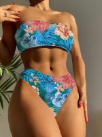 Bikini sexy impreso, comercio exterior, moda mujer, traje de baño de poliéster dividido - details 37