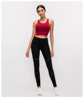 SHINBENE Sexy Strappy Wireless Sports Bra Crop Tops Women Padded Push Up Longline Gym Yoga Bras Cotton Feel Workout Brassiere - details 25