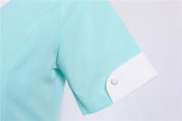 Women summer vintage a line short sleeve solid midi elegant casual party dress - details 24