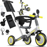 Bicicleta de Equilibrio, Triciclo para niños de 1 año a 5 Años, Capacidad de Carga hasta 25kg, Incl. Manillar/Barra de Seguridad/Cinturón de Seguridad/Timbre/Espejo. - details 9