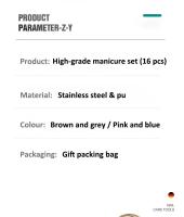Juego de manicura de alta calidad, Kit de funciones completas 16 en 1, juegos profesionales de pedicura de acero inoxidable con estuche portátil, Idea de regalo - details 20
