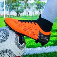 Zapatos de Fútbol de Caña Alta Ultraligeros Zapatillas de Fútbol Antideslizantes para Entrenamiento en Césped, Nuevos 2024 - details 17