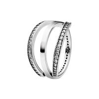 Anillo de Plata Esterlina 925 con Corazones para Mujeres Joyería de Boda con Estrella de Zirconia Cúbica Flor Lunar Regalos - details 0