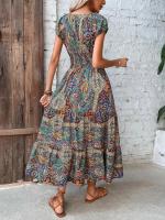 Vestido largo de estilo bohemio, ropa de mujer, vestido con vuelo grande transfronterizo, venta de liquidación, precios negociables al por mayor - details 4