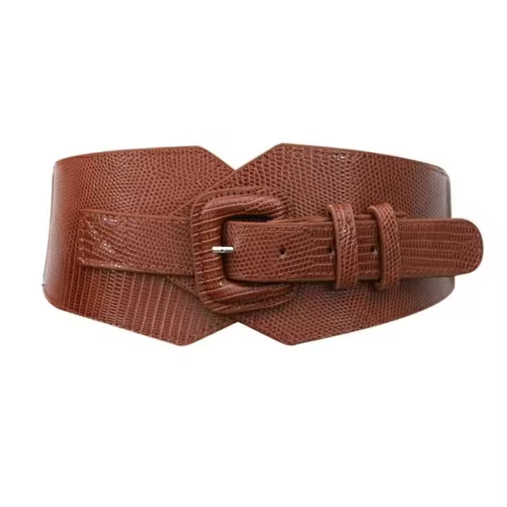Tamaño Corsé Mujer, Vestidos con cinturones de diseñador, Cuentas elásticas anchas, Cinturón grande para mujer - 1