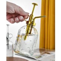 Botella pulverizadora de vidrio tipo empuje, gota de lluvia, regadera de jardín a presión manual, pulverizador de flores transparente con fondo antideslizante a prueba de fugas para exteriores - details 11
