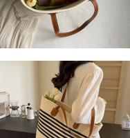 Bolso de estilo francés para mujer, gran capacidad, nuevo bolso versátil de hombro tejido de paja, bolso de mano para vacaciones en la playa - details 7