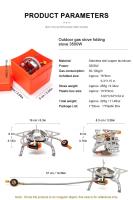 Estufa de Camping de Gas de Alta Potencia Cocina Portátil para Picnic y Barbacoa - details 0