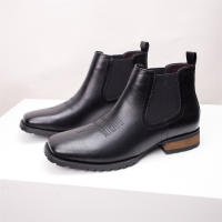 Botas de vaquero occidentales bordadas vintage Botas Chelsea de tacón cuadrado con parte superior baja - details 7