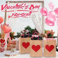 Bolsas de regalo para el Día de San Valentín, bolsas de dulces con asas, corazón, amor, bolsas de papel para boda y San Valentín, M 24 piezas - details 7