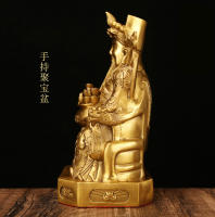 Adorno de Buda de latón puro para uso doméstico, apertura de tienda, bronce para comparar la riqueza, estatua del Dios Wen de la riqueza - details 2