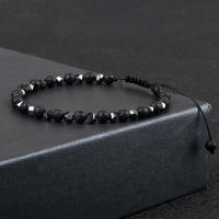 Pulseras de cuentas de hematita Irregular de 4mm para hombre, pulseras y brazaletes de cuentas de piedra de Lava de ojo de tigre Natural, Pulsera de joyería clásica para mujer - details 7