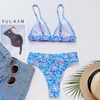 Freckange-Bikini con estampado Floral para mujer, traje de baño con cordón, conjunto de Bikini, traje de baño para mujer, Bikinis de cintura alta para playa 2021 - details 4