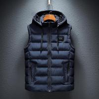 Chaqueta Ligera sin Mangas con Capucha para Hombre Abrigos Casuales de Moda, Chaleco de Algodón Acolchado, Talla Grande 6XL - details 2