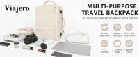 Mochila Viaje para Mujer Hombre, Maletas de Viaje Cabina con 2 Bolsas Organizadoras para Vacaciones Negocios Viajes Escuela - details 0