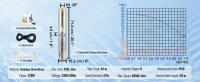 SucceBuy Bomba sumergible de pozo profundo, resistente a la arena, cable eléctrico, acero inoxidable, resistente al agua IP68, para riego y uso doméstico - details 5