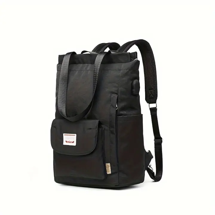 Mochila de portátil con correa ajustable - Nylon duradero, cierre con cremallera, múltiples compartimentos, estilo casual, mochila de secundaria, mochila casual |   Bolsa con correa ajustable |   Mochila con cremallera - 1