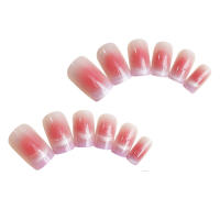 Uñas francesas con decoración de punta de ojo de gato, uñas postizas ultraflexibles y duraderas para uso diario y fiestas - details 0