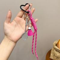 Llavero antipérdida para parejas de bádminton, colgante de cuerda trenzada para bolso, colgante de estilo deportivo, decoración de bolso, llavero con nudo, llave de coche - details 5