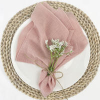Servilletas de tela de algodón verde salvia, gasa de 30x30cm para decoración de boda, uso diario, toalla de té, servilletas de fiesta, 100 Uds. - details 8