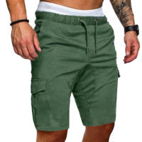 Pantalones Cortos de Trabajo para Hombres Pantalones Amplios de Cinco Cuartos con Múltiples Bolsillos Estilo Casual con Tie-Dye - details 6