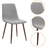 Juego de 4, Estilo Nórdico Vintage de Cuero Sintético con Patas de Metal, Sillas de Comedor para la Cocina, Sillones para el Salón, Color Marrón - details 14