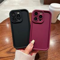 Funda de silicona líquida para iPhone, carcasa suave a prueba de golpes, de lujo, gruesa, mate, para iPhone 15, 13, 14, 11, 12 Pro Max, 15 Plus - details 3